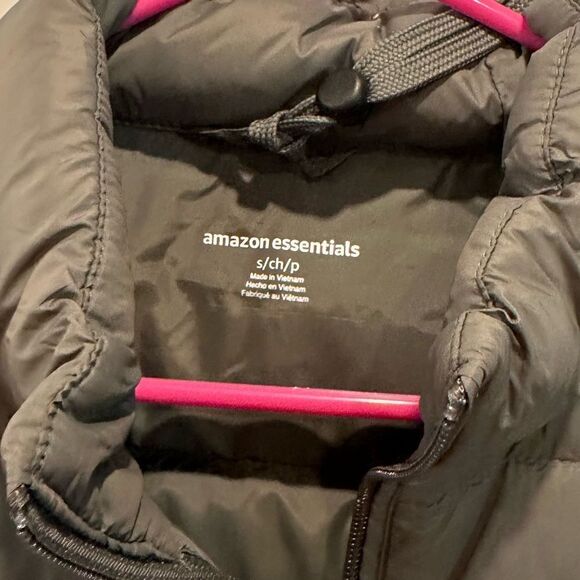 Amazon small nylon puffer coat gray jacket - Picture 2 of 5